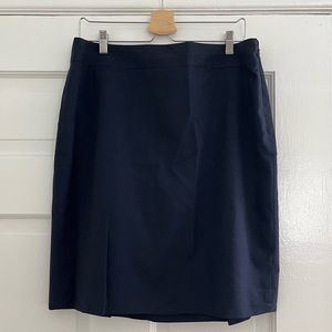 Banana Republic Navy Wool Pencil Skirt